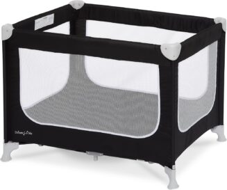 Dream On Me Zodiak Portable Playard, Compact for Travel, Carry Bag, Black