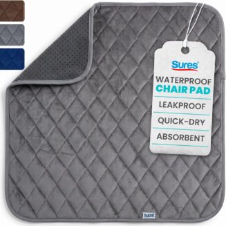 Sures Waterproof Chair Pads for Incontinence (22" x 21") - Washable